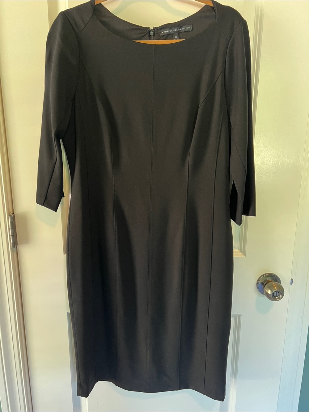 White House Black Market Black Midi Sheath Dress